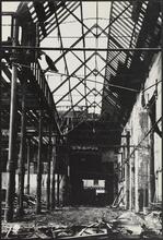 [Interior of Fulton Market building.]