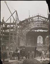 [Grand Central Terminal during construction.]