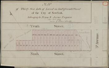 Map of Thirty Six Lots of Land in the Fifteenth Ward of the City of New York belonging to David S. Jones Esquire