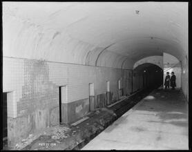 Lexington Avenue Subway at 96th Street Station, #2. South portion of west tunnel looking south.