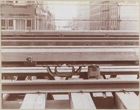 [Elevated train rail.]