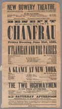 Friday evening, June 21, 1861, the performances will commence with the fairy spectacle in three acts, of "O'Flanigan and the Fairies"