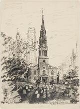 Old New York - St. Paul's Chapel - 1766
