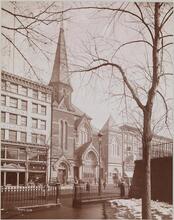 Street Scenes - 1897.  West 42nd St. Bet. 5th & 6th.  29 West 42nd St. - West Presbyterian Church.