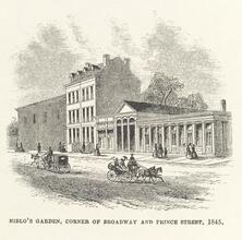 Niblos Garden, Broadway and Prince Street, 1845.