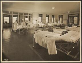 Roosevelt Hospital, 59th St. & Columbus Ave., Interior, Social service dept. in action.