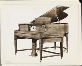 Pianos, Duo-Art Weber (Pine Wood), Design #3030, as a Player Piano.