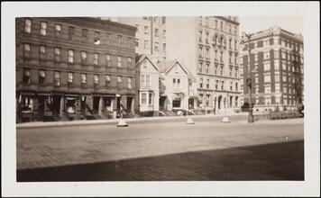 [Intersection of St. Nicholas Avenue and Donnellan Square at 149th Street, looking northwest.]