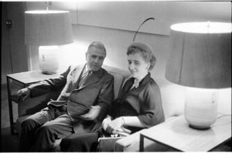 United Nations [Bess Truman with an unidentified man.]