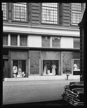 59th Street and 3rd Avenue. Bloomingdales, ground floor windows.