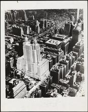 [Architectural rendering of the Waldorf-Astoria.]