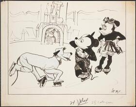 [Pluto, Mickey Mouse and Minnie Mouse.]