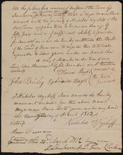Certificate of the ability of Cato to get his Living [Deed of manumission.]