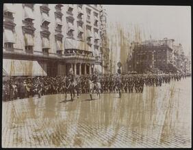 Parade, National Guard, Passing Fifth Ave. Hotel, 23rd Street & Broadway.