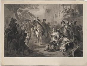 George Washington entering New York in 1783