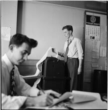 Teenage Radio Show [Teenage boys in an office.]