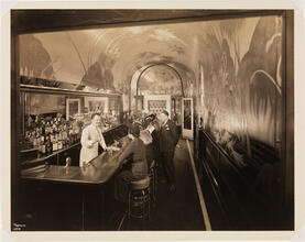 Hotel Woodward, Interior, The Bar, With People.