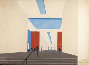 Proposed alteration to color scheme of Administration Building Lobby