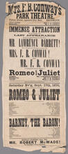 Saturday evening, September 17, 1870, will be presented Shakespeare's tragedy of "Romeo and Juliet"