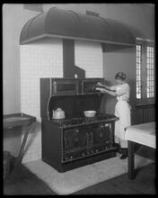 Cooking School, Chapel of the Intercession, showing Crane Co. ranges and gas stoves.