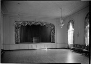 Spence School. 22 East 91st Street, N.Y.C. Auditorium - stage detail.