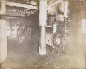 [Basement of the public baths at 232 West 60th Street.]