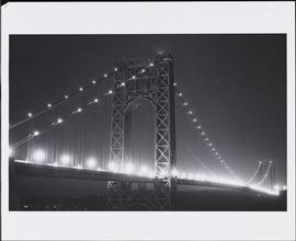 [George Washington Bridge at night.]
