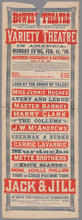 Bowery Theatre. The largest and most elegant variety theater in America will open on Monday evening, February 11, 1878