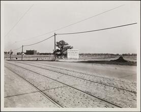 [Looking across property from corner of Metcalf Avenue and 177th Street.]
