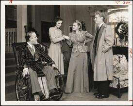 ["The Man Who Came to Dinner" theater still.]