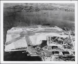 [Aerial view of North Beach Airport.]
