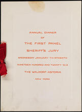 Annual Dinner of the First Panel Sheriff's Jury