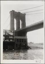 [Foot of Roosevelt Street at the Brooklyn Bridge.]