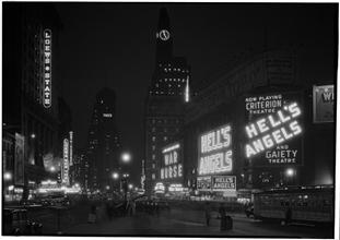 New York City, Times Square South from 46th Street. General view of "Whiteway" toward Times Building.