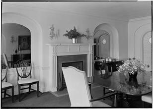 Bruce Barton [residence]. Dining room, general view.