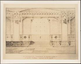 Decorative Treatment in Grille Room. Ritz Tower. Emery Roth Archt