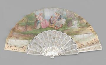 Painted folding fan