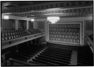 Masonic Temple. Auditorium, stage from balcony.