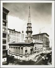 37th Street and Fifth Avenue, northwest corner. Brick Presbyterian Church