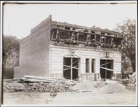 [Construction of a fire station in the Bronx.]