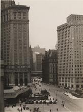 [Looking toward Municipal Building from 80 Centre Street.]