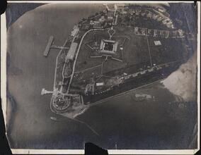 [Aerial view of Governors Island.]