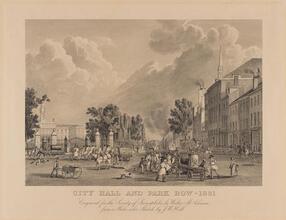 City Hall and Park Row - 1831