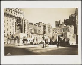 East 51st Street and Park Avenue, southwest corner. St. Bartholomew's Protestant Episcopal Church, general view from southwest