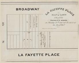 La Fayette Place Map of Lots to be Sold by Franklin & Jenkins