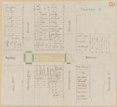 [Map of lots from Washington to Renwick Streets between Spring and Vandam Streets]
