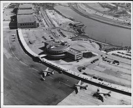 [Aerial view of La Guardia Airport.]
