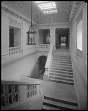 5th Avenue and 42nd Street. New York Public Library, north staircase, interior.