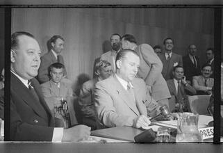 United Nations [Nasrollah Entezam at the General Assembly of the United Nations.]