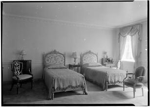 Richard Bernhard [residence]. Bed room to beds.